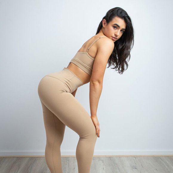 ABW Tan Leggings Size Small - Picture 3 of 4